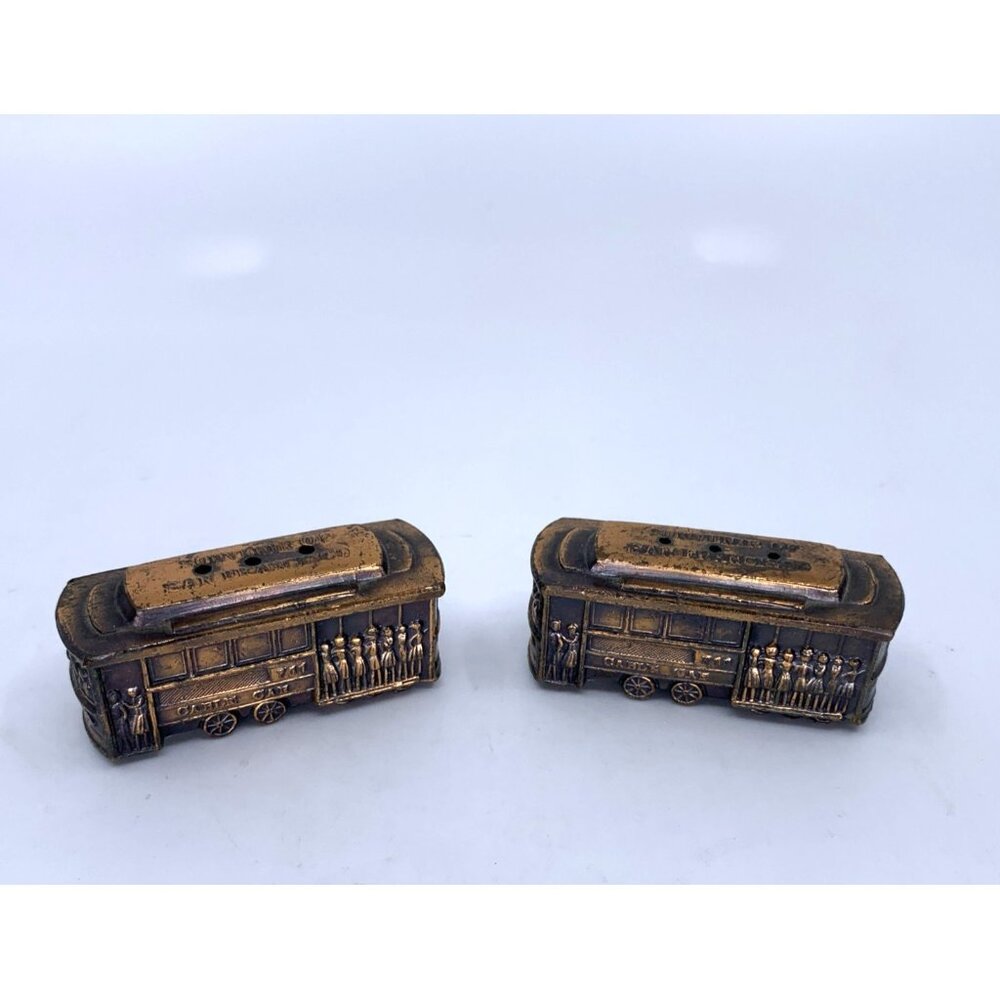 2 Sets Souvenir Salt Pepper Shakers San Diego Zoo San Francisco Cable Cars Vtg - Picture 8 of 10